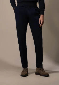 ATELIER chino in stretchstof met bandplooien Broeken