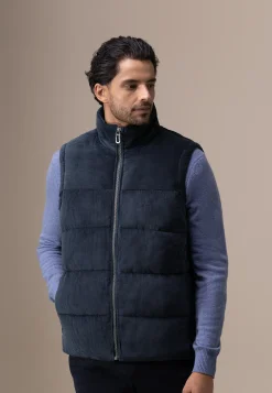 Hot ATELIER corduroy bodywarmer met hoge kraag Bodywarmers