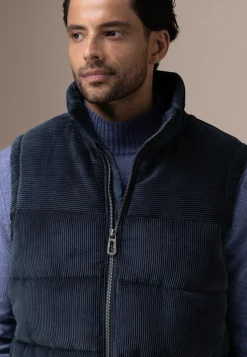 Hot ATELIER corduroy bodywarmer met hoge kraag Bodywarmers