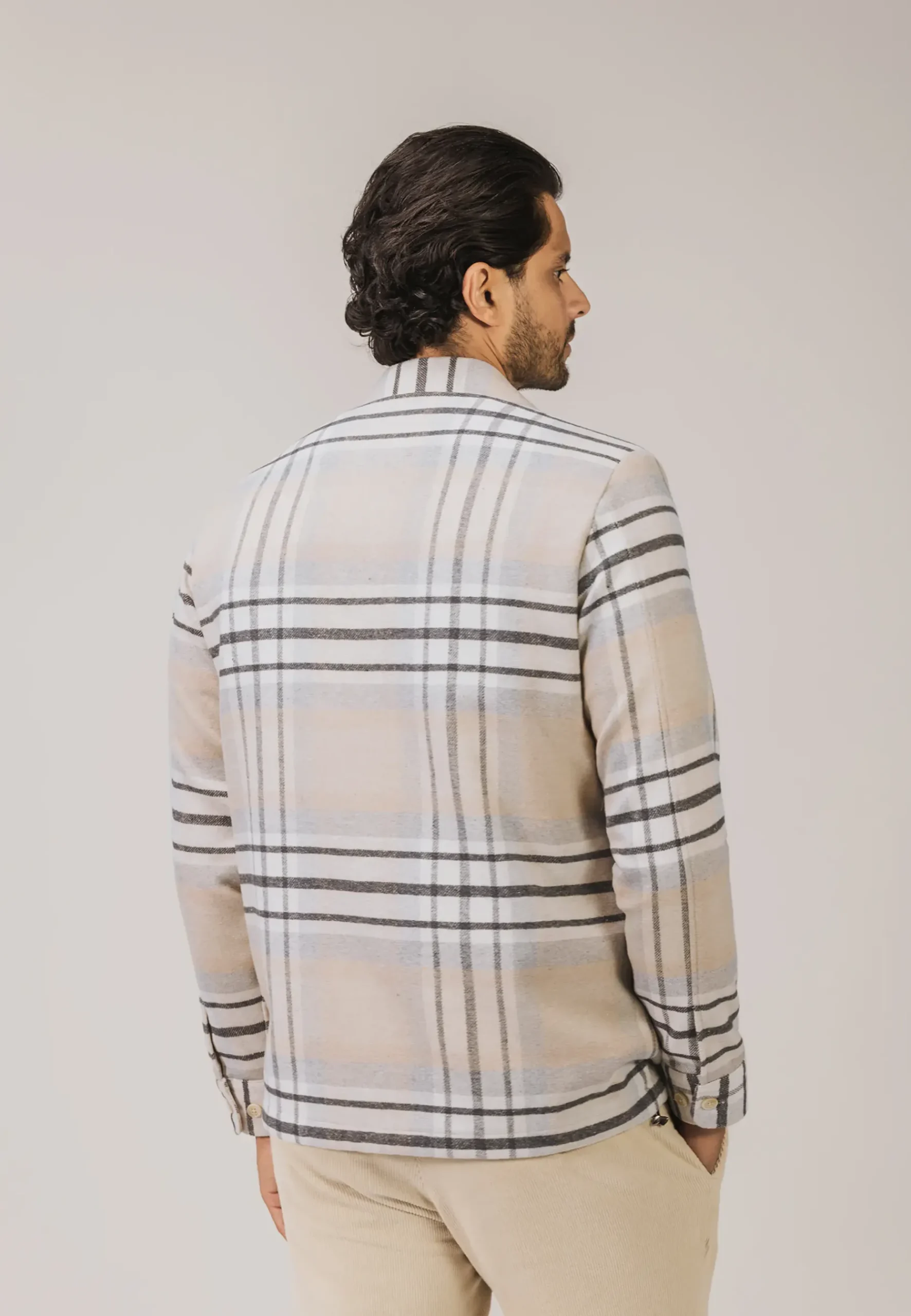 ATELIER geruit overshirt twill Overshirts|Overhemden