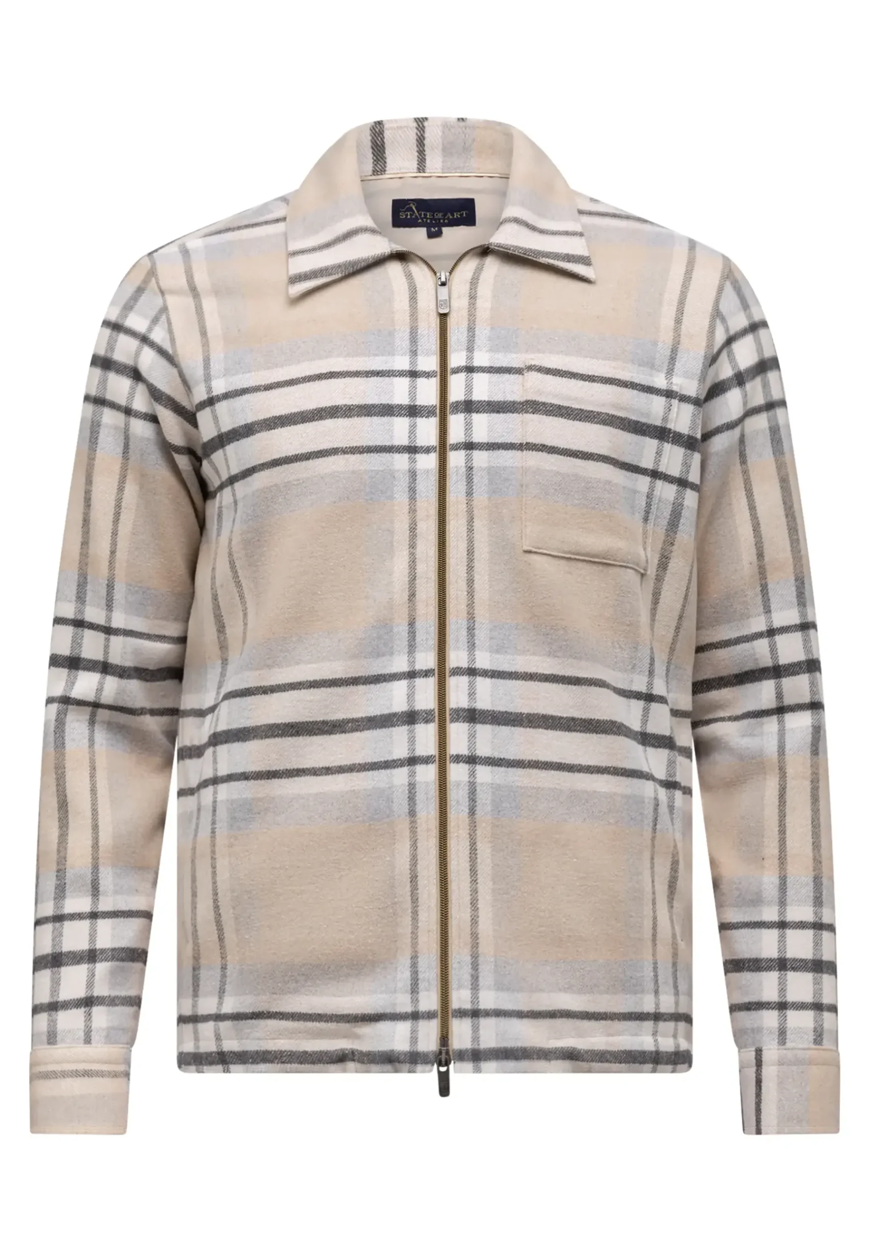 ATELIER geruit overshirt twill Overshirts|Overhemden