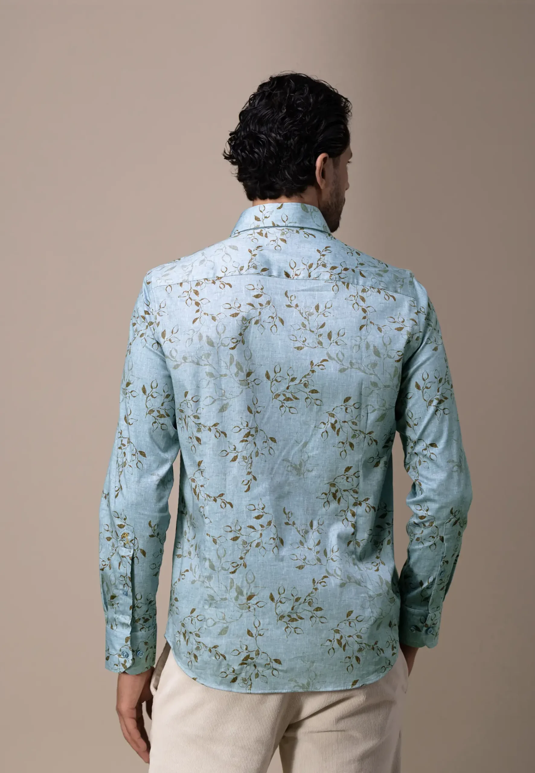 Best ATELIER overhemd met bladprint Overhemden