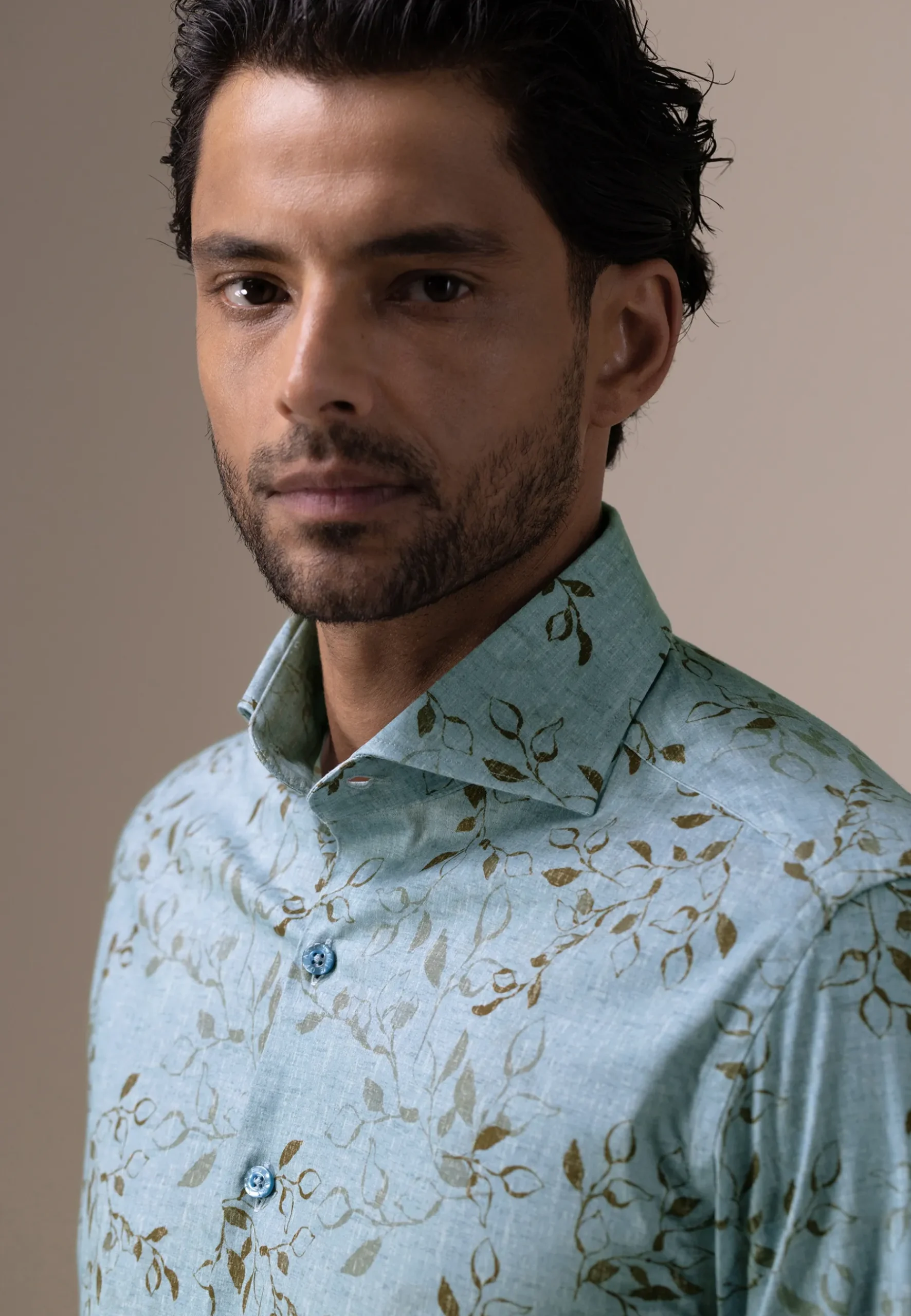 Best ATELIER overhemd met bladprint Overhemden