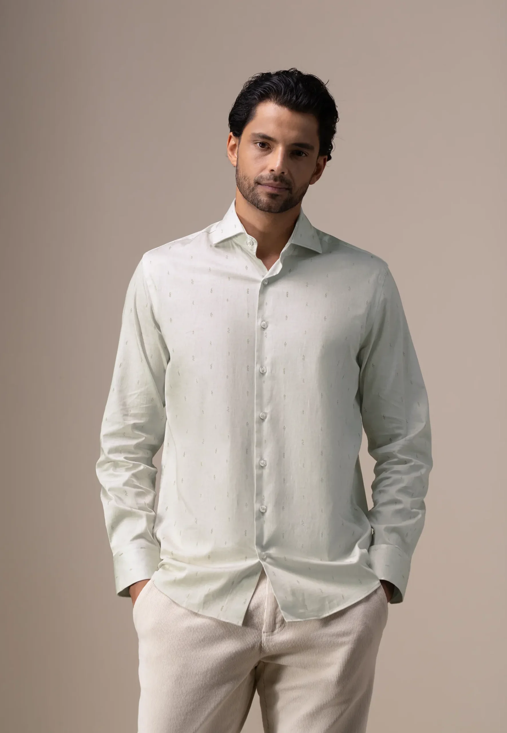 ATELIER overhemd met subtiele print Overhemden