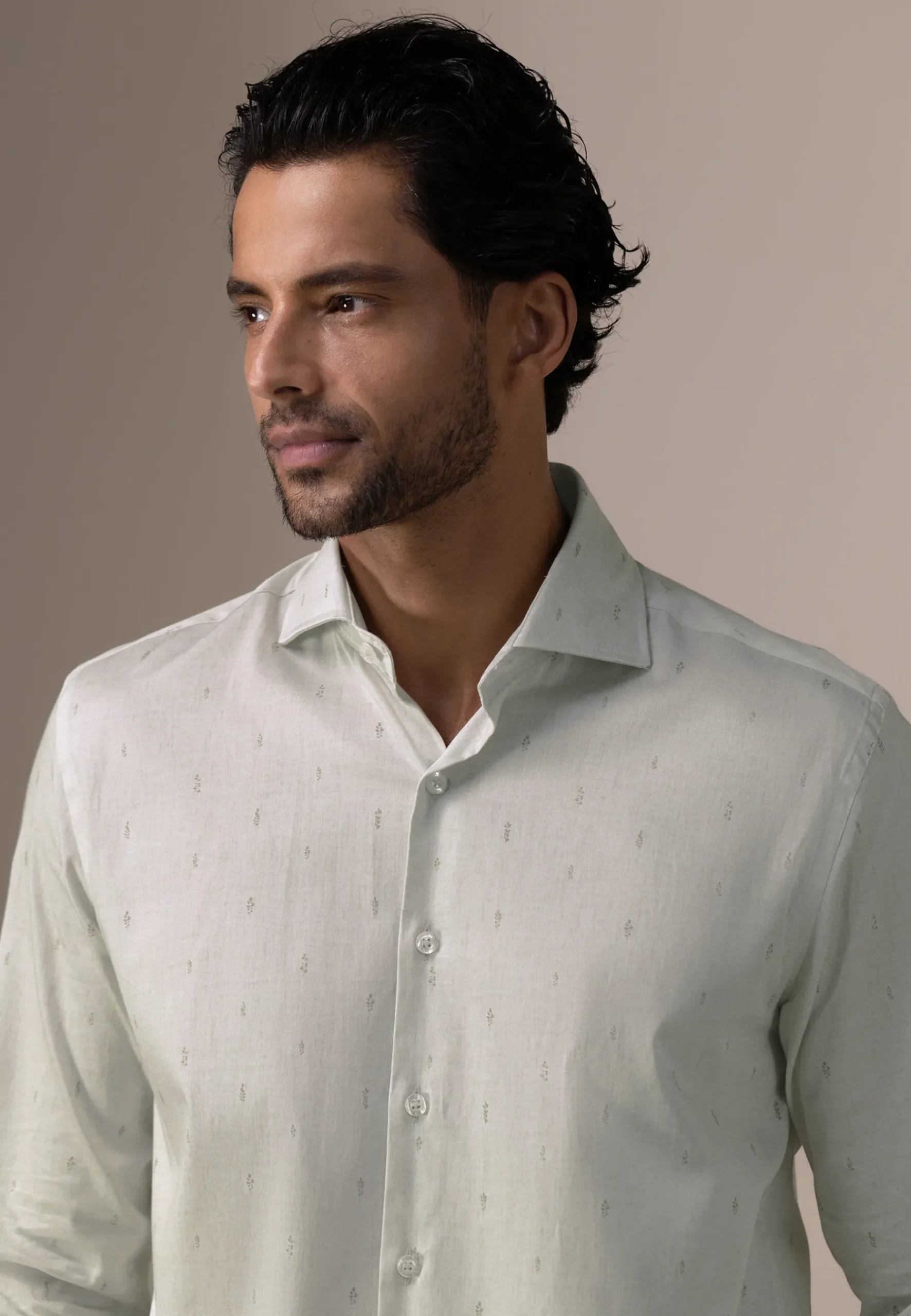 ATELIER overhemd met subtiele print Overhemden