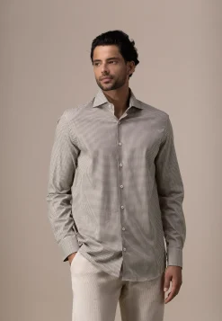 ATELIER twill overhemd met ruitdessin Overhemden