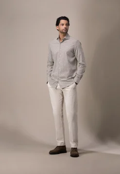 ATELIER twill overhemd met ruitdessin Overhemden