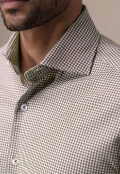 ATELIER twill overhemd met ruitdessin Overhemden