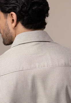 ATELIER twill overhemd met ruitdessin Overhemden