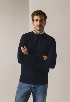 Online Biologisch katoenen trui met structuur Truien