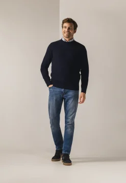 Online Biologisch katoenen trui met structuur Truien