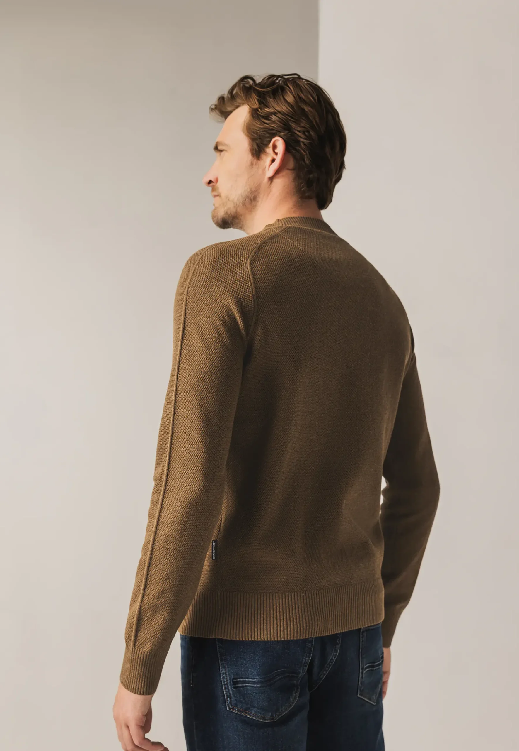 Biologisch katoenen trui met structuur Truien