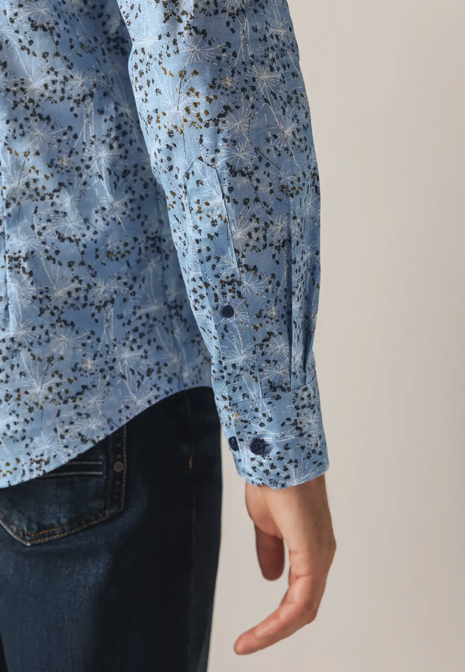 Sale Button-down overhemd met botanische print Overhemden