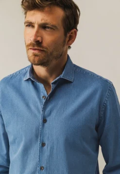 Outlet Denim overhemd van katoen Overhemden