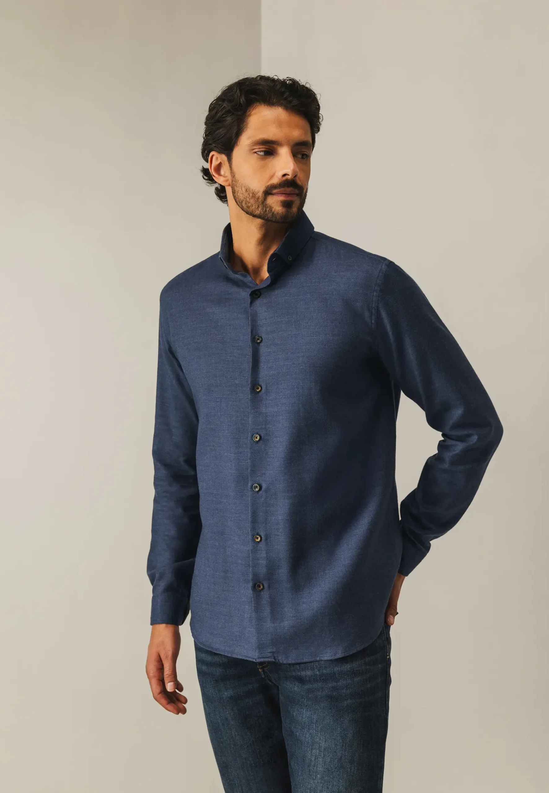 Outlet Double face overhemd van katoen Overhemden