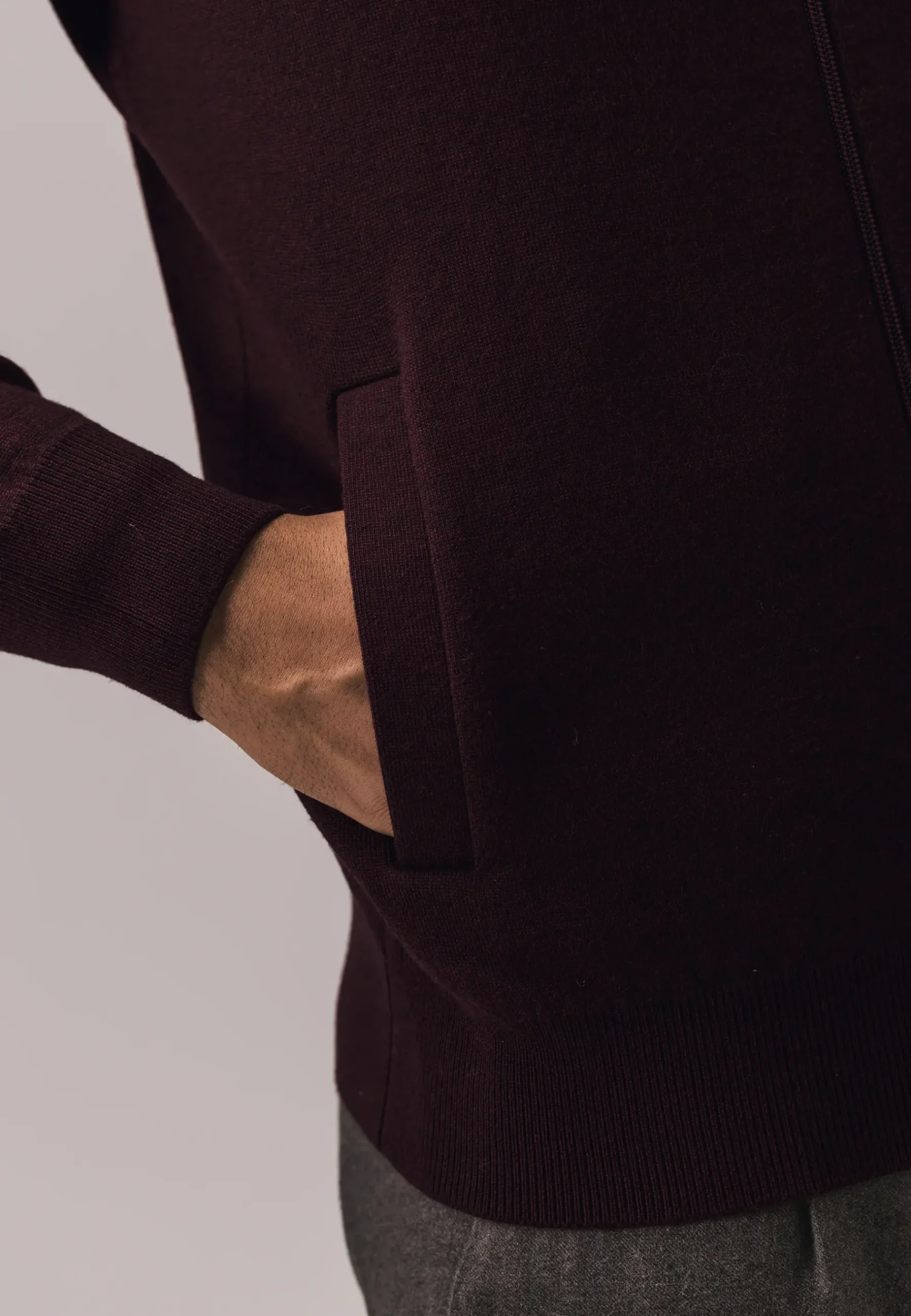 Dubbelgebreid vest met steekzakken Vesten