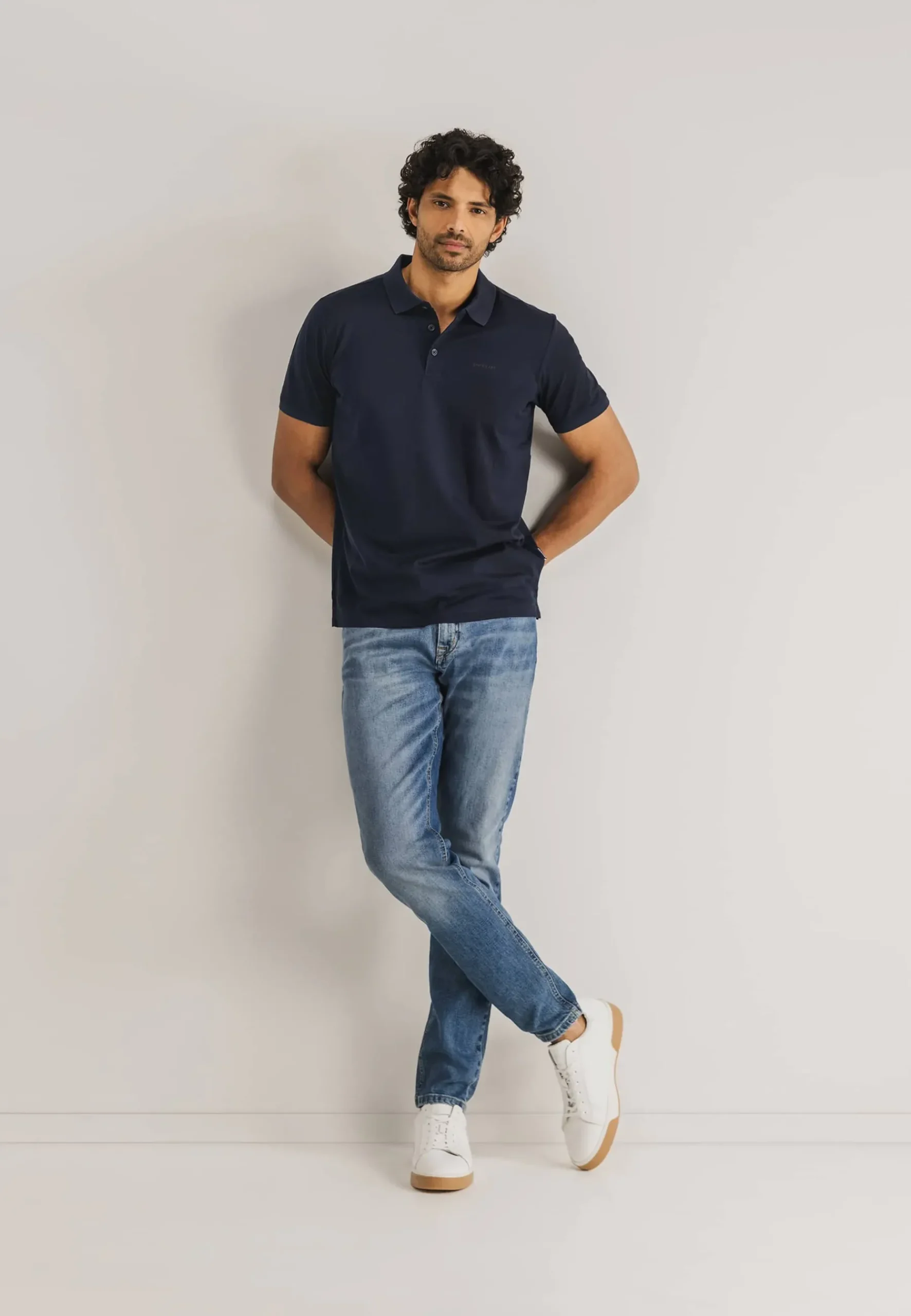 Clearance ESSENTIALS polo van gemerceriseerd katoen Polo's