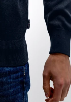 Fijngebreide trui met halve rits Truien