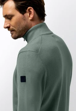 Best Fijngebreide trui met halve rits Truien