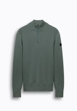 Best Fijngebreide trui met halve rits Truien