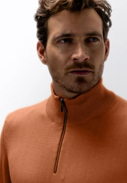 Online Fijngebreide trui met halve rits Truien