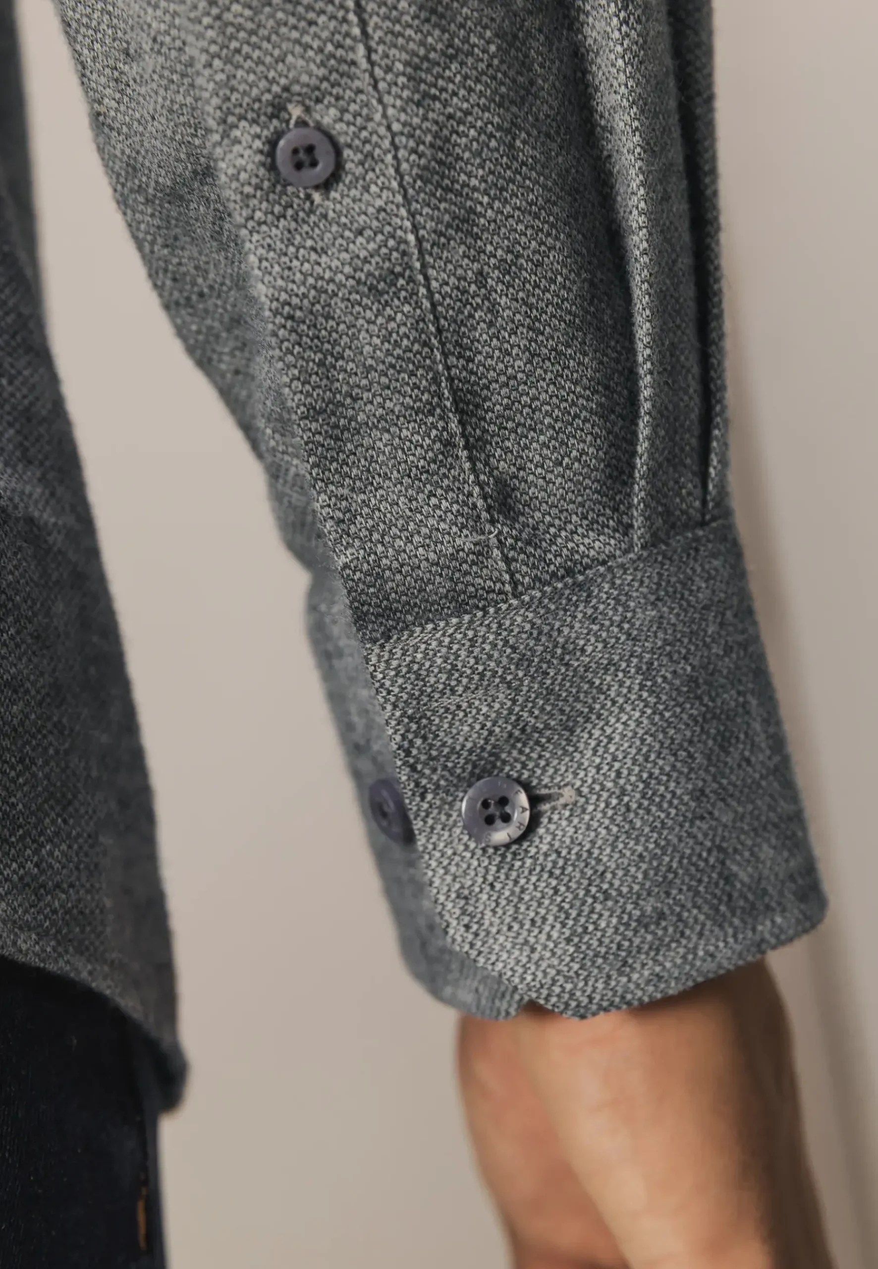 New Gebreid overhemd van katoen Overhemden