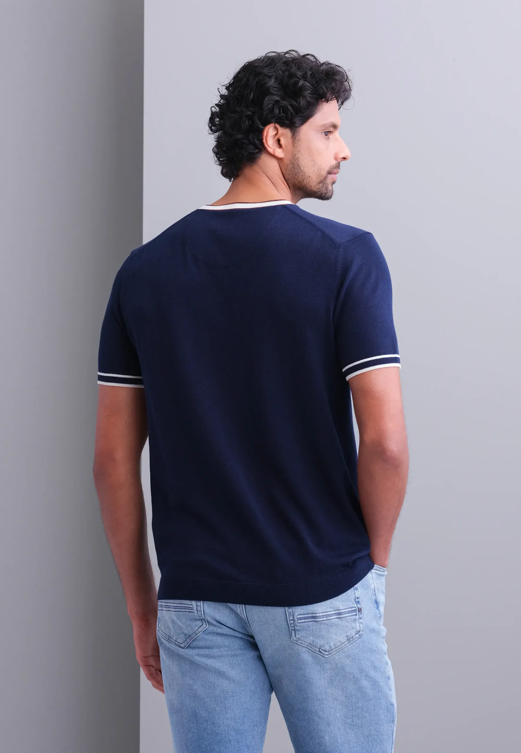 Gebreid T-shirt van een lyocellmix T-Shirts