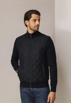 Best Gebreid vest met doorgestikte voorkant Vesten