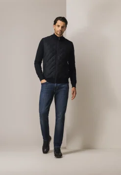 Best Gebreid vest met doorgestikte voorkant Vesten