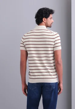 Gebreide polo met streepmotief Polo's