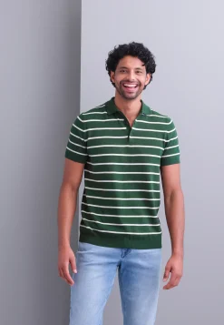 Clearance Gebreide polo met streepmotief Polo's