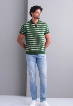 Clearance Gebreide polo met streepmotief Polo's