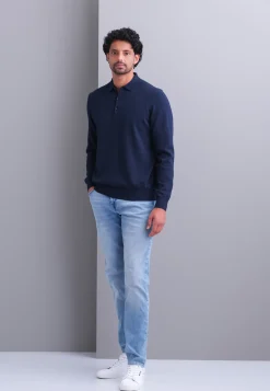 Discount Gebreide polo van een katoenmix Polo's