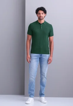 Clearance Gebreide polo van een lyocellmix Polo's