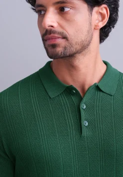 Clearance Gebreide polo van een lyocellmix Polo's