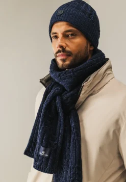 Gebreide sjaal met kabelpatroon Sjaals