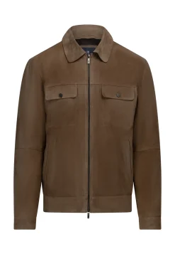 Geitensuède jas met klep- en steekzakken Jassen