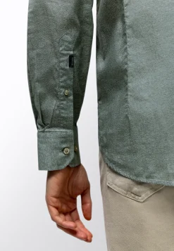 Online Gemêleerd overhemd van poplinstof Overhemden