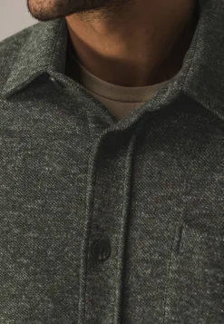 Outlet Gemêleerd overshirt met visgraatstructuur Overshirts|Overhemden