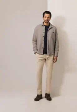 Outlet Gemêleerd overshirt met visgraatstructuur Overhemden|Overshirts