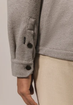 Outlet Gemêleerd overshirt met visgraatstructuur Overhemden|Overshirts