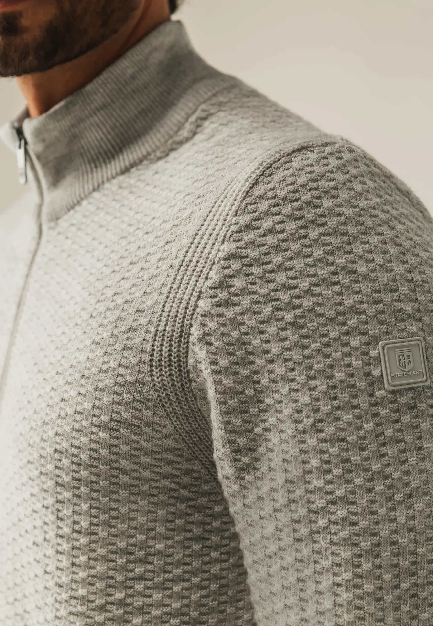 Discount Gemêleerd vest met structuurdessin Vesten