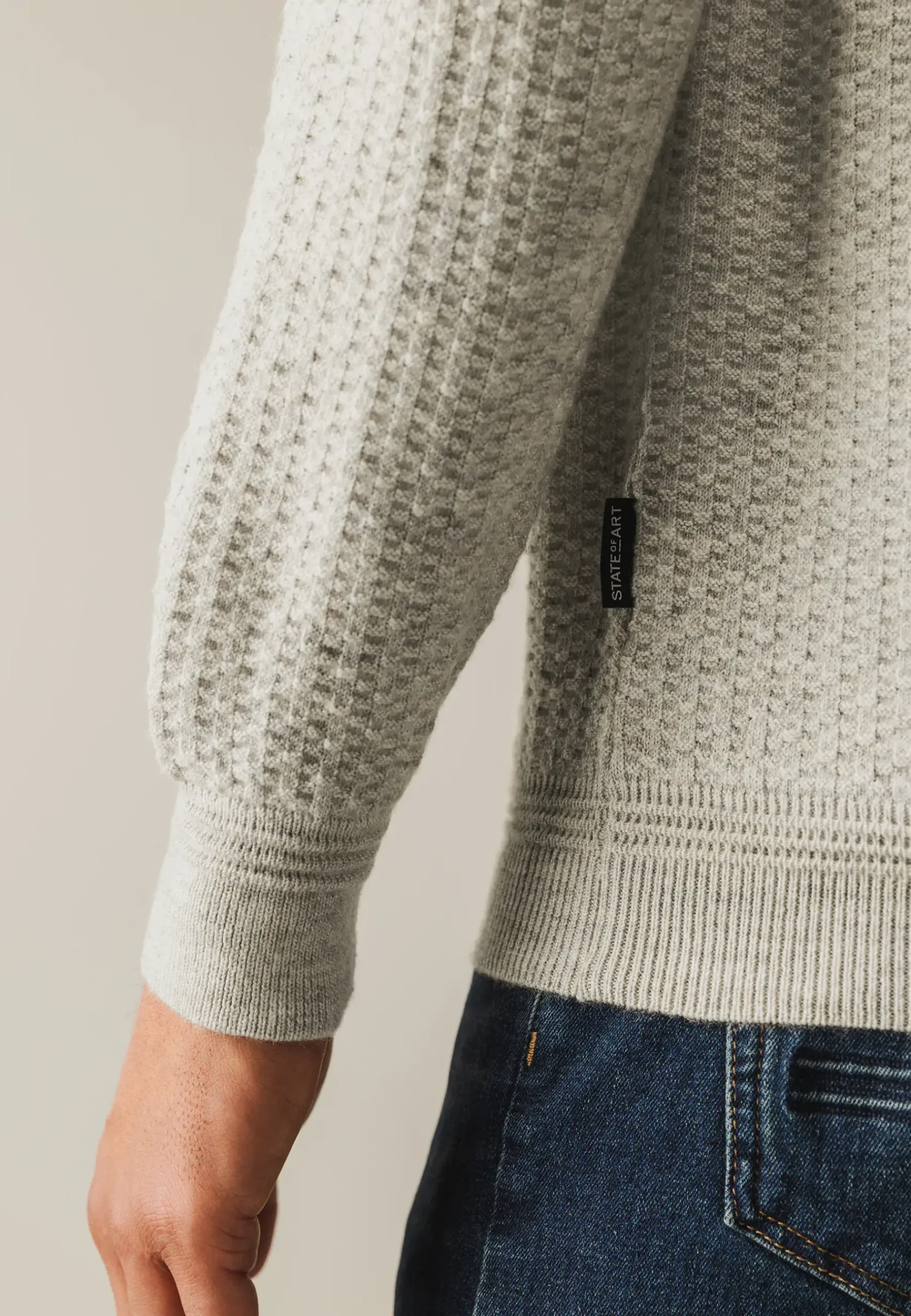 Discount Gemêleerd vest met structuurdessin Vesten