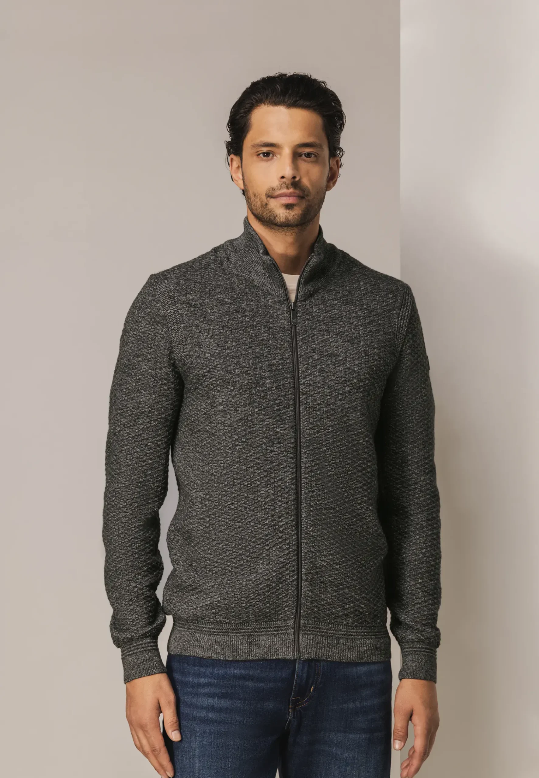 Best Gemêleerd vest met structuurdessin Vesten