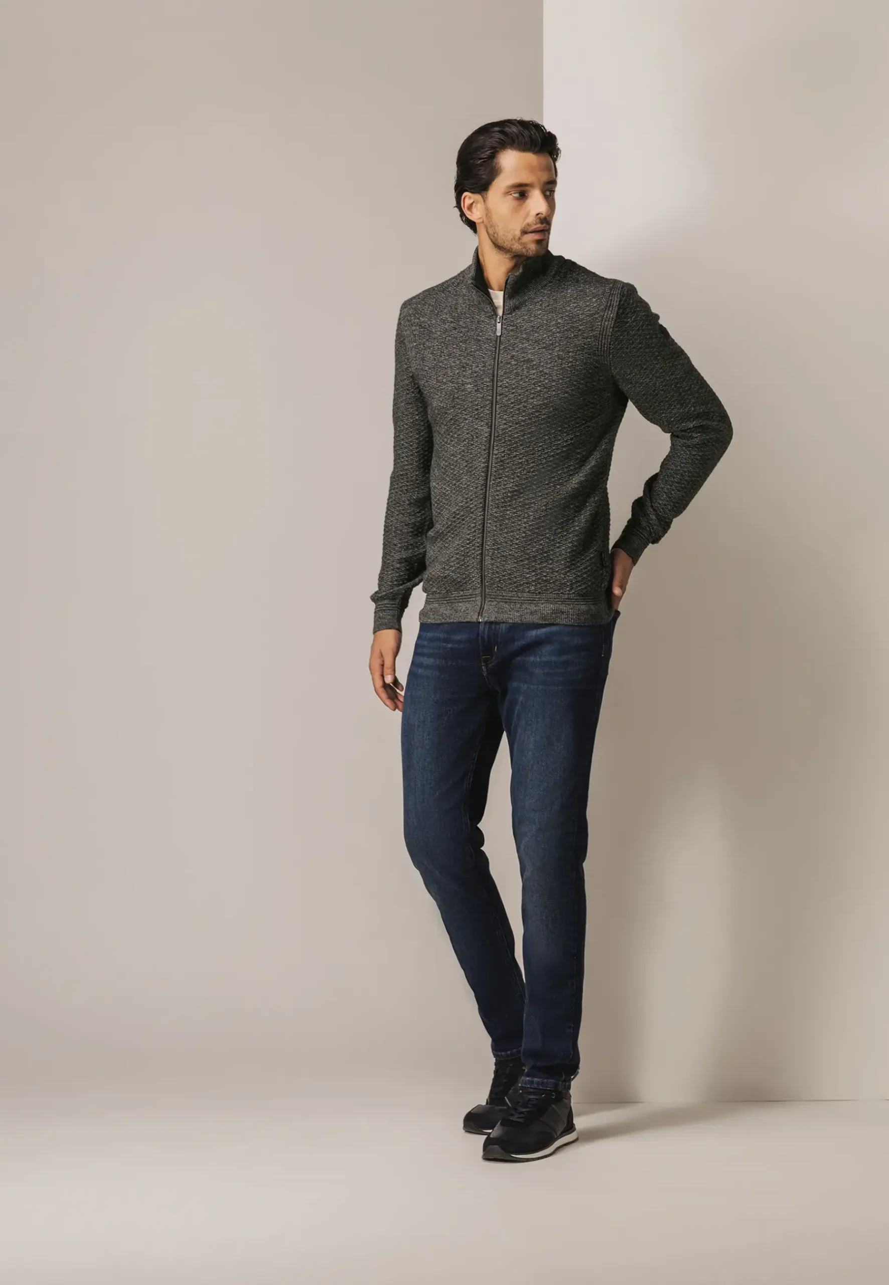 Best Gemêleerd vest met structuurdessin Vesten