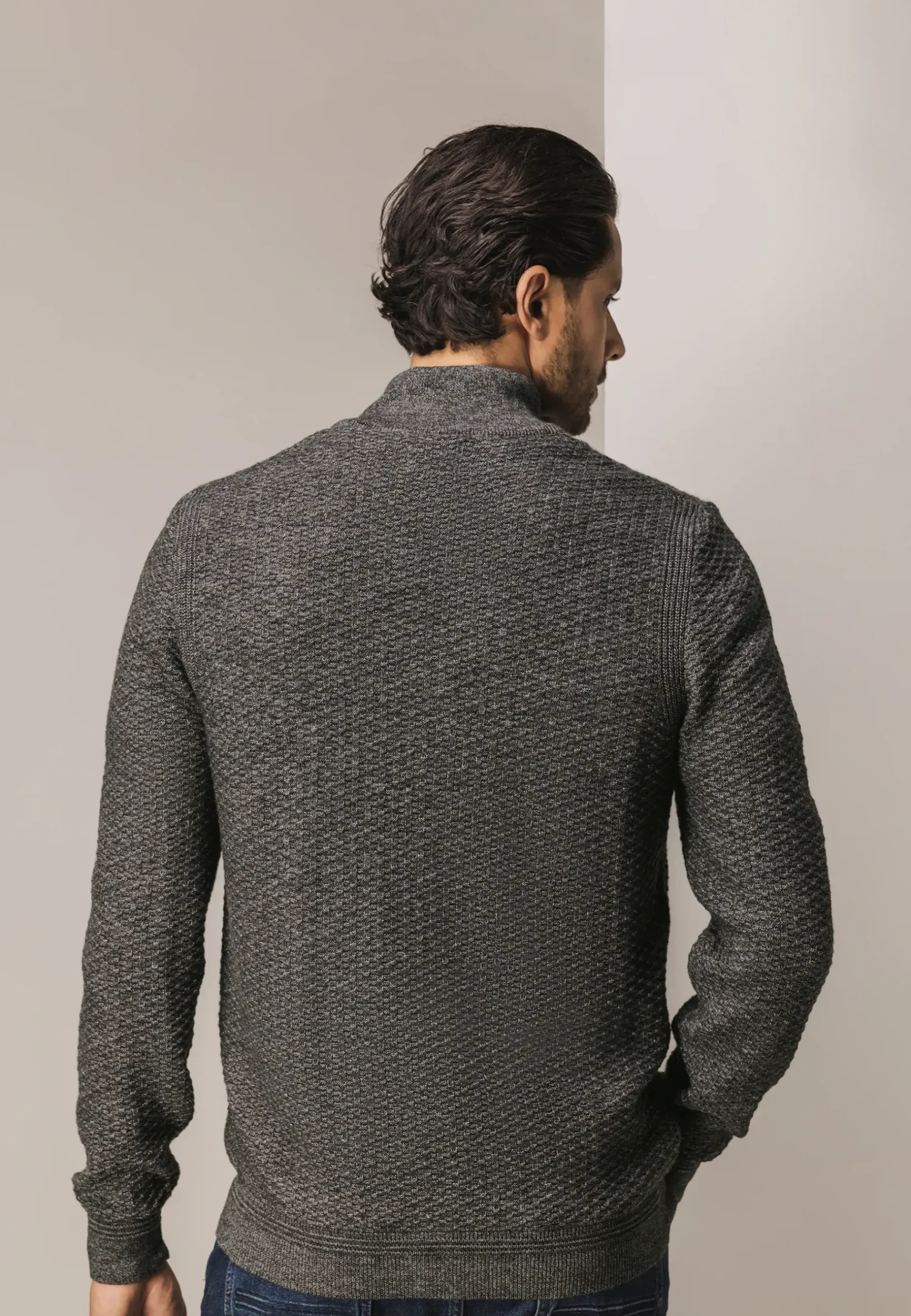 Best Gemêleerd vest met structuurdessin Vesten