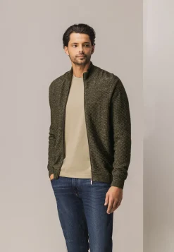 Gemêleerd vest met structuurdessin Vesten