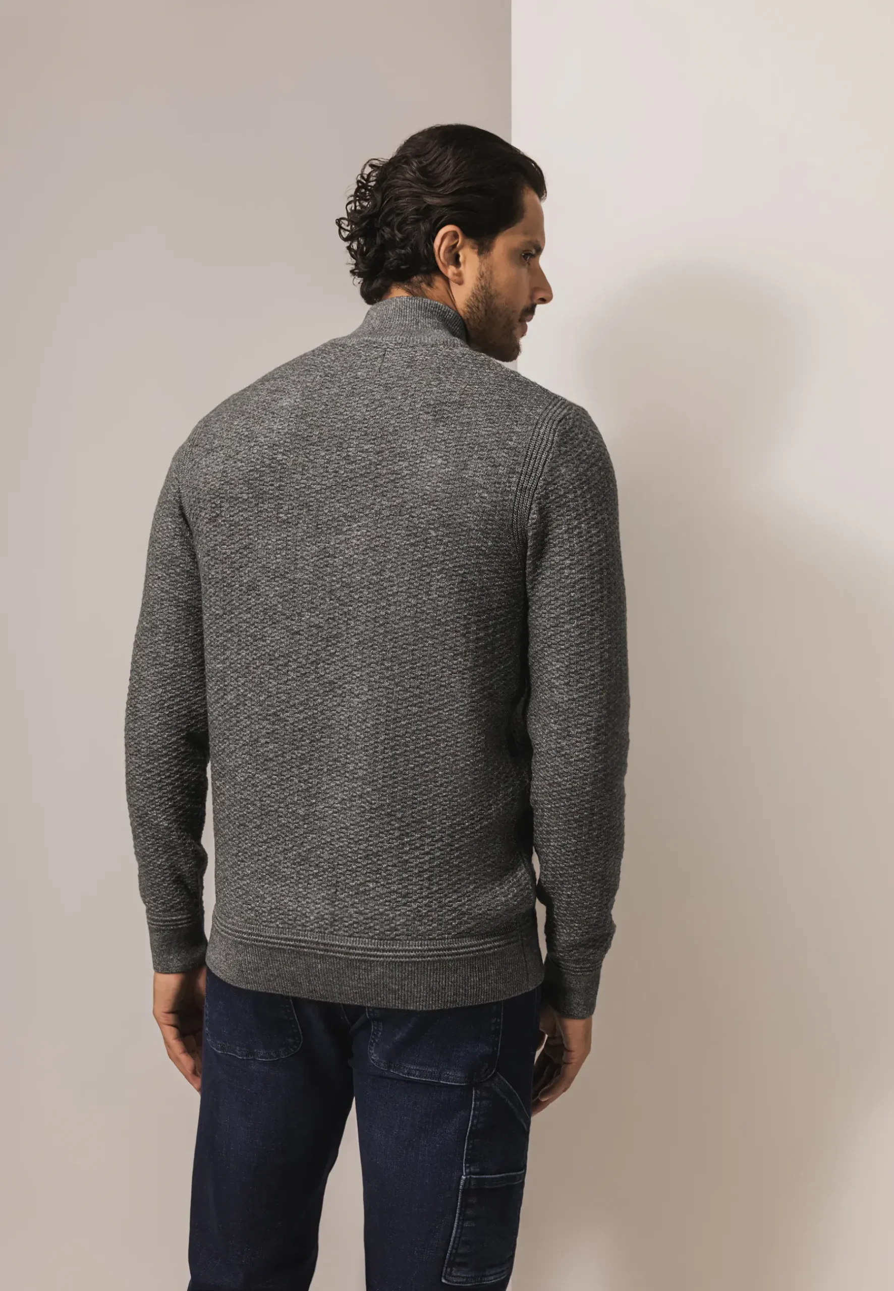 Gemêleerd vest met structuurdessin Vesten