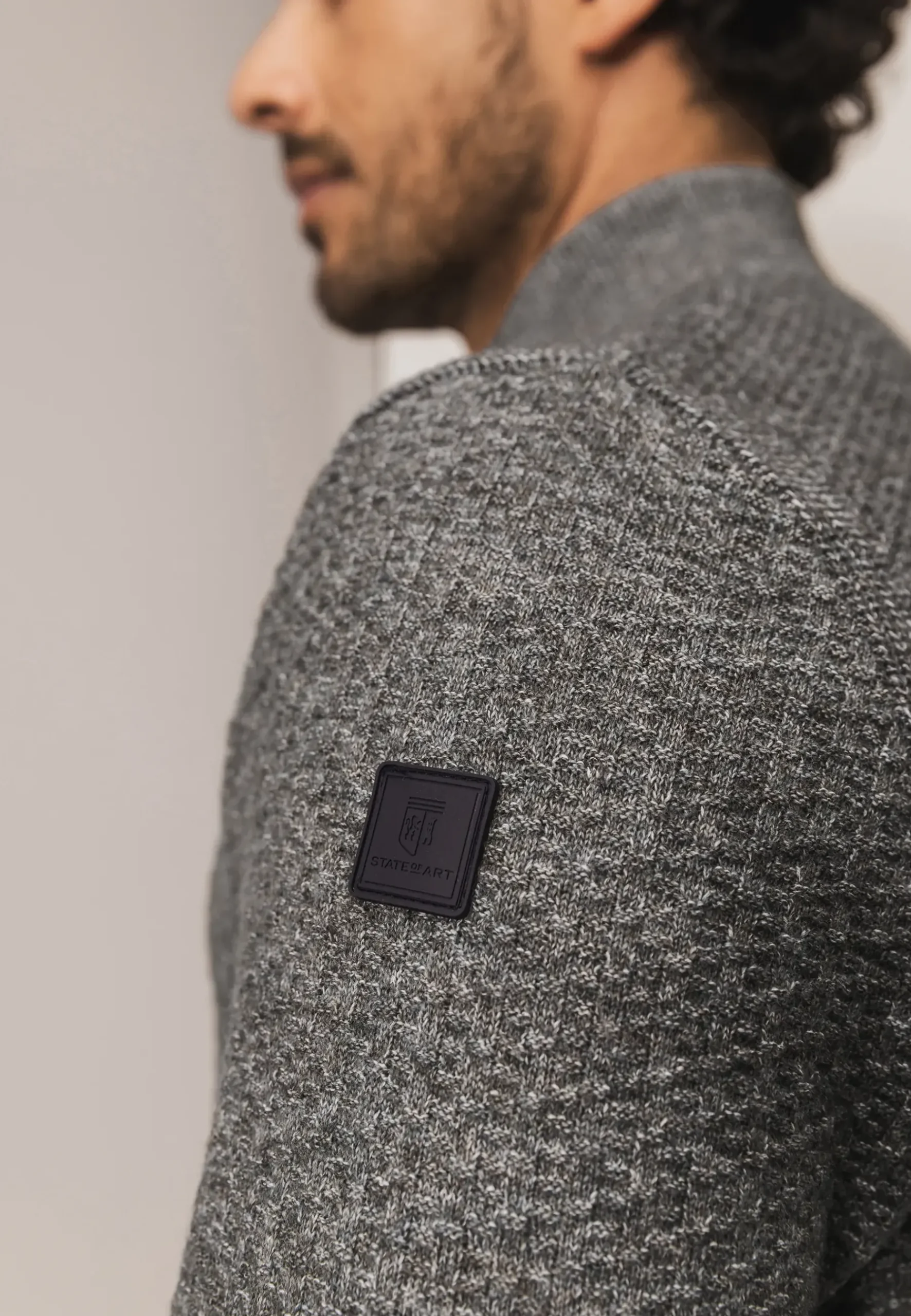 Gemêleerd vest met structuurdessin Vesten