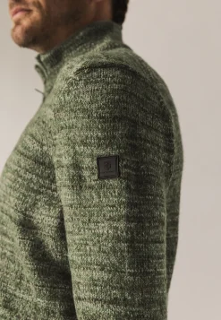 Discount Gemêleerde trui met halve rits Truien